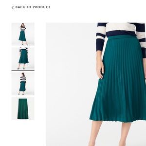 NWT J.Crew Pleated Midi Skirt